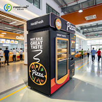Distributeur automatique de pizzas chaudes pour usage intérieur, paiement par pièces et cartes