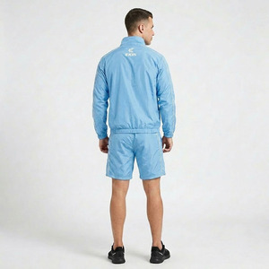Conjunto de Pantalones Cortos y Chaqueta Cortavientos con Cierre Completo y Cuello Alto para Hombre, Estilo Vintage, Nueva Llegada 2026, OEM, Secado Rápido - Product Image 4
