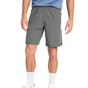 Shorts de sport décontractés pour hommes avec logo frontal, séchage rapide, respirants, en polyester et élasthanne, taille élastique, coupe ample pour l'été - Product Image 1