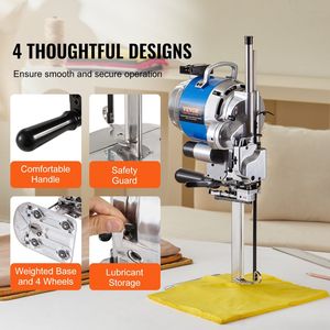 Tagliatrice Industriale per Tessuti ad Alta Velocità 750W, Lama in Acciaio Legato da 9,8 Pollici, Macchina per Taglio Stoffa con Lama Dritta, Efficienza 99%, Durevole - Product Image 5
