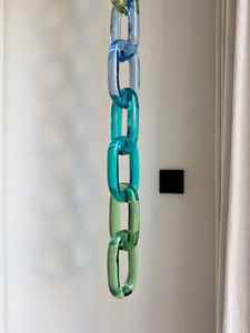 Lámpara de araña de cadena de resina acrílica personalizada, decorativa, para colgar en la pared, divisor de ambientes, para el hogar, hotel u oficina. - Product Image 6