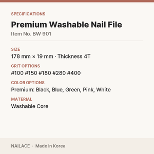 Lima de Uñas Coreana Premium Lavable, Grano 100/150, Recta, con Logotipo Personalizado OEM para Venta al por Mayor en Salones de Belleza - Product Image 4