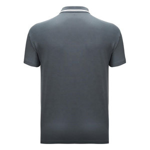 Men's Green Short Sleeve Polo Shirt Solid Color Casual Wear Pique Fabric Button Front Regular Fit Cotton Knitted - Product Image 3