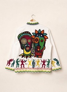 Hand Embroidered <b>Velvet</b> Suzani Pullover <b>Jacket</b> <b>Women</b> Floral Pattern Stand Collar Polyester Wadding Filling Winter Autumn Cotton - Product Image 4