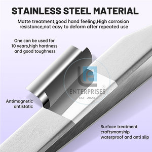 Pince à épiler pour extensions de cils en acier inoxydable, design unique, vente en gros - Écologique, réutilisable et durable, haute qualité - Product Image 6