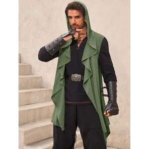 2025 <b>Men's</b> Open Front Knit Drape Robe with Sleeveless Hooded <b>Cardigan</b> & <b>Shawl</b> Collar <b>Mens</b> Hoodies & Sweatshirts - Product Image 3