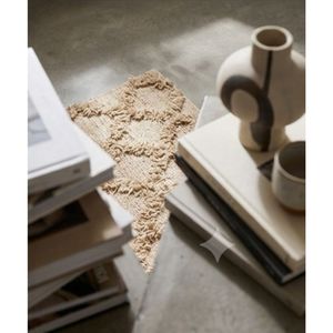 Handwoven Natural Jute Area Rug Diamond Textured Flat <b>Weave</b> Boho Farmhouse Living Room Bedroom Floor Carpet Decor For Sale - Product Image 6