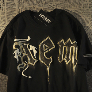 Camiseta Extra Grande de Algodón de Alta Calidad para Hombre, Cómoda y Elegante con Logotipo Personalizado en Relieve en la Parte Delantera, Último Diseño - Product Image 2