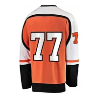 Maillot de hockey sur glace pour homme, manches trois quarts, bleu et jaune, sublimé, anti-humidité, col rond, coupe classique, adulte, polyester
