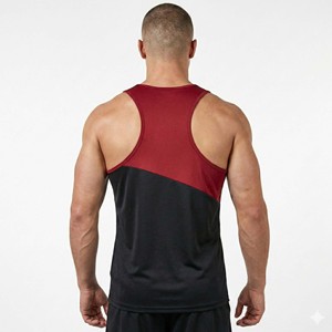 Vêtements de sport pour hommes OEM, vêtements de fitness, débardeurs sans manches, musculation, gym, entraînement, 100% coton, écologiques - Product Image 3