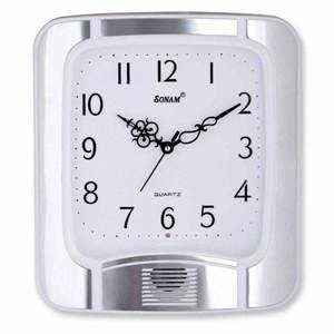 Horloge murale analogique carrée Sonam en quartz, silencieuse, à piles, design minimaliste en plastique, pour salle à manger, 10 pouces - Product Image 5