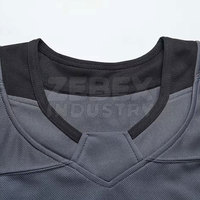 Camiseta de Hockey sobre Hielo Transpirable, Ecológica y de Secado Rápido, Estilo Nuevo, Servicio OEM, Diseño Personalizado para Mayor Venta