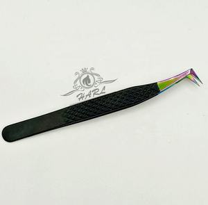 Pinces à cils noires mates et multicolores, pinces à cils volume russe, pinces à cils à pointes en fibre et fournitures - Product Image 4