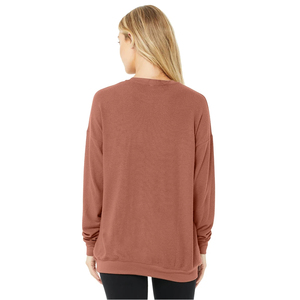 Haut de yoga personnalisé pour femme à manches longues et col rond, extensible et doux, avec trous pour les pouces pour un confort accru, en coton tricoté, idéal pour l'automne - Product Image 5