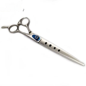 Ciseaux professionnels pour la retouche des cheveux, acier inoxydable 9CR13, lame tranchante, manche long en plastique, pour droitiers, usage en salon - Product Image 1