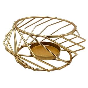 Geometric Designed Golden Colored Tabletop Decorative <b>Tealight</b> <b>Candle</b> Holder Hot Selling Home Enhancing Reliable <b>Tealight</b> Stand - Product Image 1