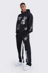 Jersey personalizado de algodón 100% para hombre, traje de talla XL, transpirable, de talla grande, informal, ropa de calle, Sudadera con capucha, chándales estampados de invierno - Product Image 5