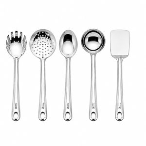 Juego de Utensilios de Cocina Clásicos de Latón Pulido para Cocinar y Servir con Cucharón y Espumadera Karchhi - Product Image 5