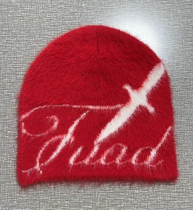 Mega Plush Beanie Hat Faux Fur Unisex <b>Winter</b> <b>Cap</b> Letter Print Brown Black Blue Adult Size 56-58CM - Product Image 6