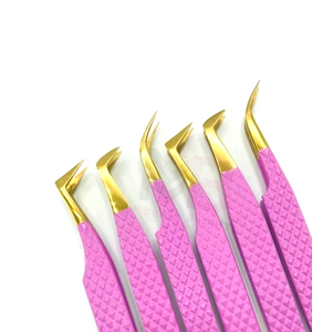 Pink Gold-Plated Eyelash Tweezers Set <b>Precision</b> <b>Tools</b> for Lash Extension Personalised New Beauty <b>Tool</b> - Product Image 3
