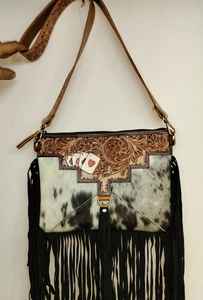 Bolso Bandolera de Cuero Hecho a Mano para Mujer, Estilo Veraniego, Turquesa, Geométrico, Estilo Western, Bolso de Hombro Vintage, Tipo Sobre - Product Image 4