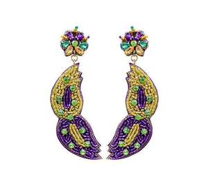 ต่างหูเม็ดลูกปัดมาร์ดิกราส์ สีสันสดใส ประดับตกแต่งอย่างมีสไตล์ เครื่องประดับแฟชั่น - Product Image 6