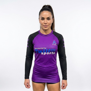 Rashguard personnalisé à manches longues pour hommes, personnalisable, BJJ MMA No-Gi Jiu Jitsu, t-shirt de compression en spandex/polyester, séchage rapide - Product Image 1