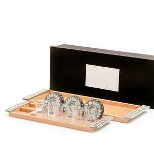 Plateau de service rectangulaire en nacre au design luxueux avec assiettes à thé, écologique, compatible lave-vaisselle, pour usage domestique - Product Image 1