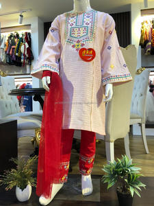 Costume jacquard en coton pour femme, tenue fantaisie, élégante, design pakistanais, shilwar, qameez, pour fête, nouvelle collection - Product Image 2