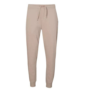 Pantalones Deportivos para Hombre, Color Beige, de Algodón Transpirable y Ligero, Cintura Elástica con Cordón, Estilo Casual, Tejido de Punto, Frente Plano - Product Image 1