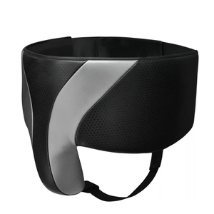 Custom Logo Boxing Groin Guard with Genuine <b>Leather</b> Durable & Protective Black Color High Quality Winning Style New Guards - Product Image 2