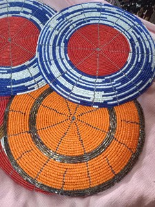 Artistic Beaded Embroidery Placemat Handmade Decorative <b>Table</b> <b>Mat</b> for <b>Dinner</b> <b>Table</b> Wedding Party and Festive Occasions - Product Image 5