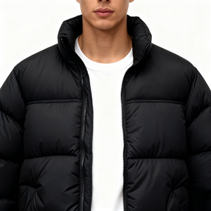 Chaqueta de Plumón Personalizada para Hombre, Reversible, Ecológica, Casual, Resistente al Viento y al Frío, Talla Grande, Cálida, Cómoda, con Cierre de Cremallera Rápido - Product Image 4