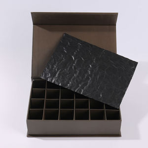 Custom 24-Piece Eco-Friendly <b>Biodegradable</b> Chocolate <b>Packaging</b> Box Rigid Magnetic Flip Cover Paperboard Lining Buffer Paper for - Product Image 1