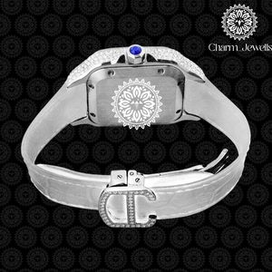 Reloj de Cristal de Lujo para Mujer Charm Jewells, Analógico de Cuarzo, Esfera Cuadrada en Oro Amarillo de 38 mm, Estilo Joyería de Moda - Product Image 2