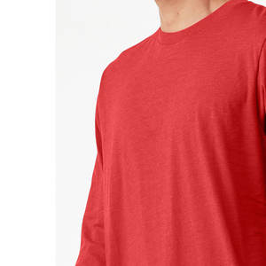 Wholesale 100% Cotton Knitted Oversized Neck <b>Men's</b> T-<b>Shirts</b> Long Sleeve Regular Fit Custom <b>Silk</b> Screen Printed Breathable - Product Image 5