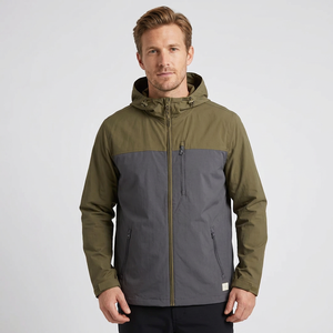 Veste d'extérieur imperméable et coupe-vent pour homme avec capuche cargo, multi-poches, vêtements de travail sportifs, coupe-vent pour la randonnée - Product Image 1