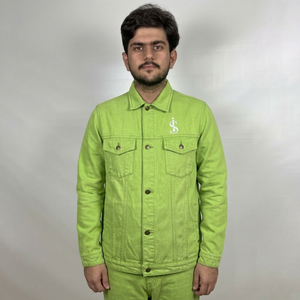 Veste en jean personnalisée pour hommes, respirante, tendance, style streetwear, service OEM, veste en jean unie teinte pour homme - Product Image 1