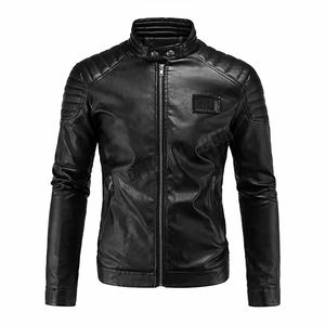 Vestes en Faux cuir Punk hommes rétro, veste de Moto, Vintage rétro Moto, manteaux de vêtements de Moto, taille Slim Fit, nouveau Style - Product Image 1