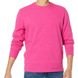 เสื้อฮู้ดสีชมพูสดใสสำหรับผู้ชาย แขนยาว ผ้าฝ้ายฟลีซ ระบายอากาศได้ดี เป็นมิตรกับสิ่งแวดล้อม มีกระเป๋าเสื้อ สวมใส่สบายๆ สำหรับฤดูใบไม้ผลิ - Product Image 1