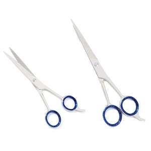 กรรไกรตัดผมมืออาชีพจากโรงงาน OEM ใบมีดสแตนเลสคมกริบ สีและโลโก้ปรับแต่งได้ ด้ามจับสบายมือ - Product Image 1