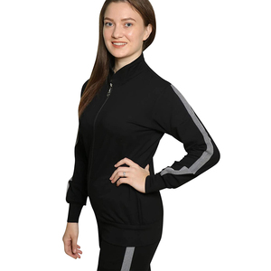 <b>Womens</b> Fitness Two-Piece Athletic Jacket <b>Jogger</b> Set Sportswear 100% Cotton <b>Fleece</b> Winter Streetwear Eco-Friendly Breathable - Product Image 3