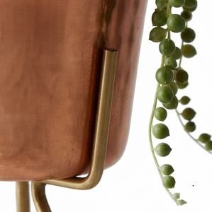 Jardinière Métallique Plaquée Cuivre avec Support, Meilleure Vente, Décoration Intérieure pour Jardin et Salon - Product Image 6