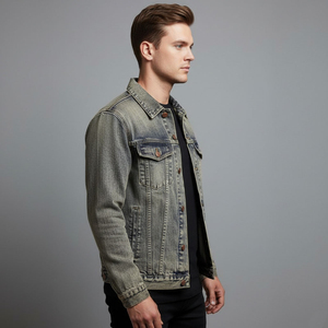 Top Trending article Acid wash Custom Design <b>Denim</b> <b>Jacket</b> for man 100% Cotton <b>Vintage</b> wash Wool-Lined Windproof men <b>Denim</b> <b>Jacket</b> - Product Image 3