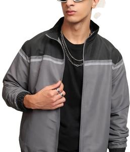 Veste de sport légère et respirante pour homme OEM, logo bicolore, coupe-vent, sweat-shirt de sport avec fermeture éclair pour la course à pied et les activités de plein air - Product Image 1