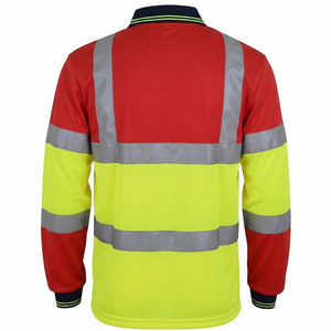 เสื้อโปโลแขนยาวผู้ชายสั่งทำสีและขนาดได้ตามต้องการ พิมพ์ลายด้วยความร้อน เสื้อโปโลทำงานผู้ชายแบบมองเห็นได้ชัดเจน - Product Image 2