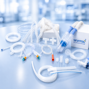 Juego de Tubos de Silicona Transparentes de Grado Farmacéutico, Manguera Flexible para Transferencia de Fluidos, Conectores, Puntas, Equipo Médico Sevitsil - Product Image 1
