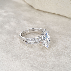 2ct Marquise Cut EF-VS1 Lab Grown Diamond <b>Ring</b> 14KT Gold Engagement <b>Ring</b> Elegant Pave <b>Set</b> Bridal <b>Ring</b> Fine Jewelry <b>for</b> <b>Women</b> - Product Image 4