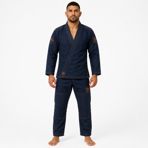 Kimono de BJJ para Adultos, Unisex, Color Negro Oscuro, 100% Algodón, Ligero, Transpirable, Tela de 240g, Duradero, Corte Regular, Ropa de Artes Marciales - Product Image 4