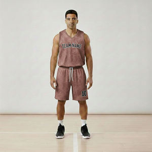 Ensemble de maillots de basket-ball respirants en mesh double face personnalisés, impression numérique, uniformes d'entraînement réversibles pour les jeunes, 100% coton - Product Image 1